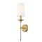 Z-Lite Emily 1 Light Wall Sconce, Rubbed Brass & Off White 3033-1S-RB - alternate 1